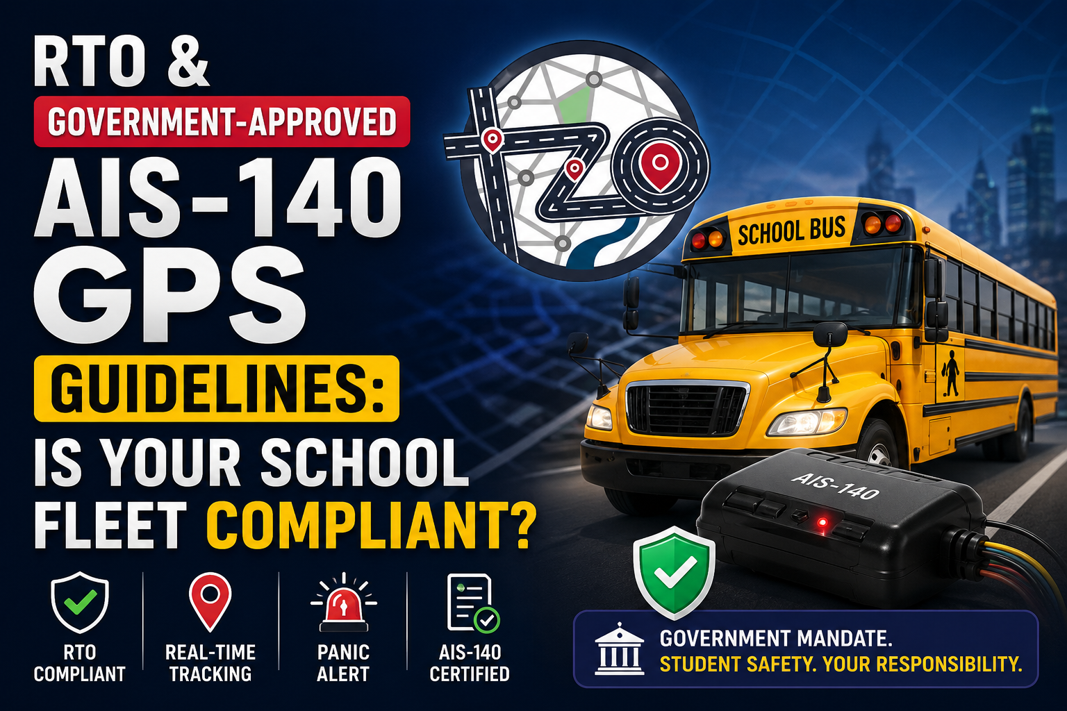 RTO & Government-Approved AIS-140 GPS Guidelines: Is Your School Fleet Compliant?