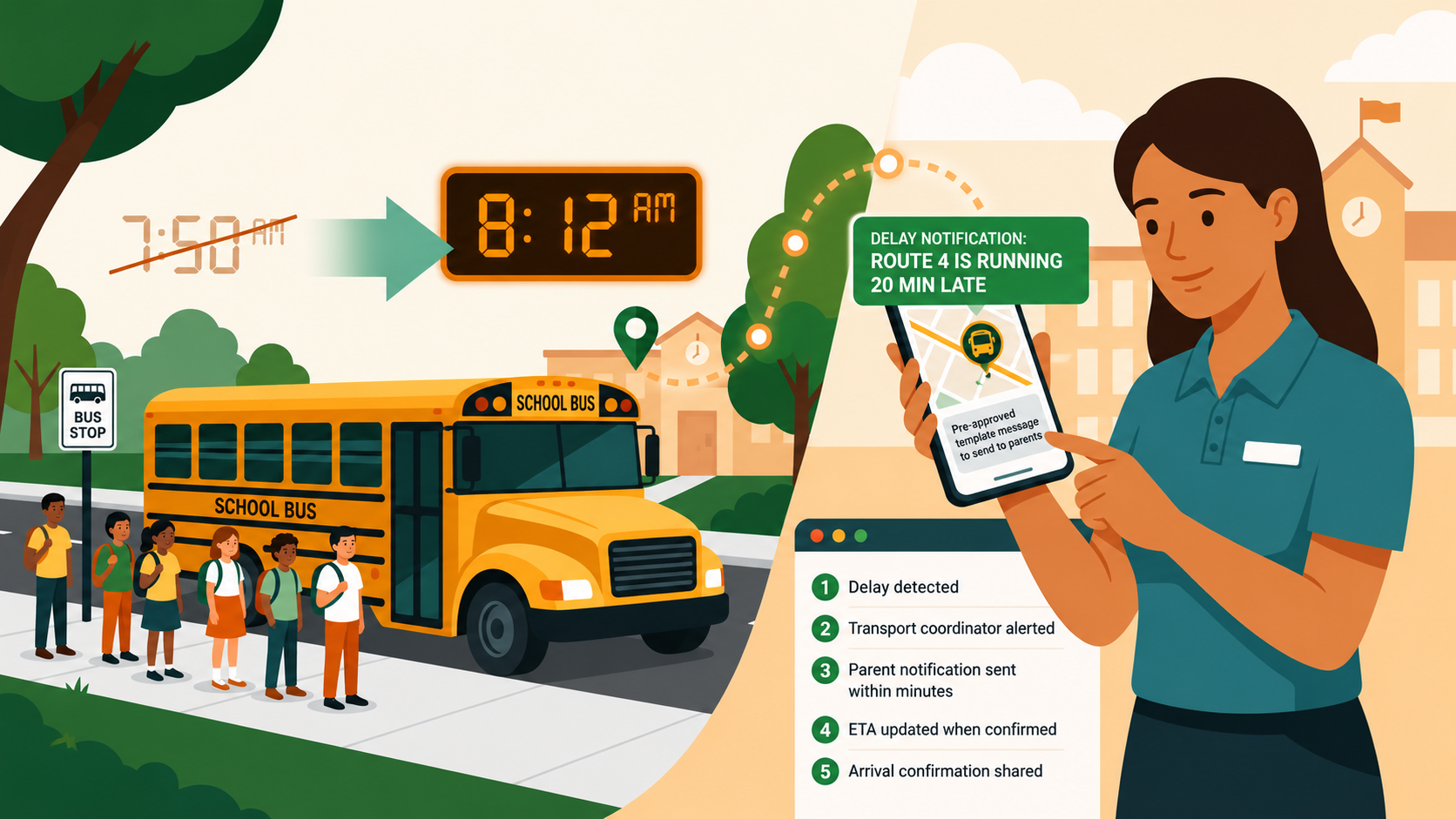 The Bus is 20 Minutes Late — Who Should Have Called First?