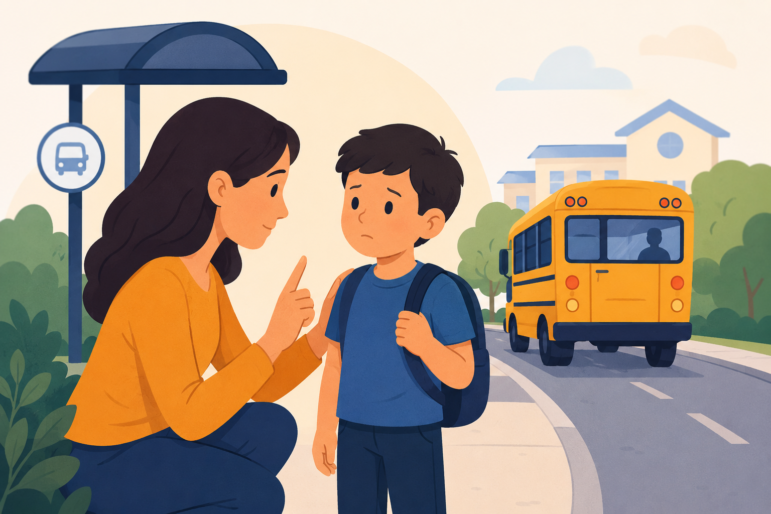 How to Talk to Your Child About What to Do If They Miss the Bus
